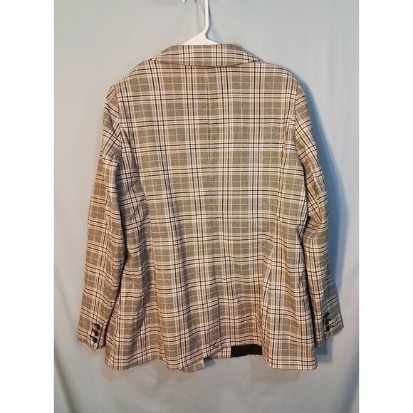 Lane Bryant Women's brown plaid pant suit. - Picture 4 of 8